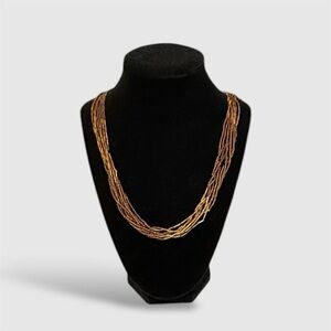 Multi-Strand Glass Beads Necklace